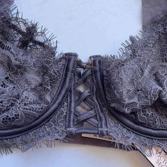 NWT Victoria's Secret Dream Angels Balconette Lace Bra Size 34B Underwired‎ Gray - Picture 5 of 5
